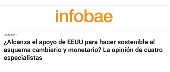 ¿Alcanza el apoyo de EEUU para hacer sostenible al esquema cambiario y monetario? La opinión de cuatro especialistas